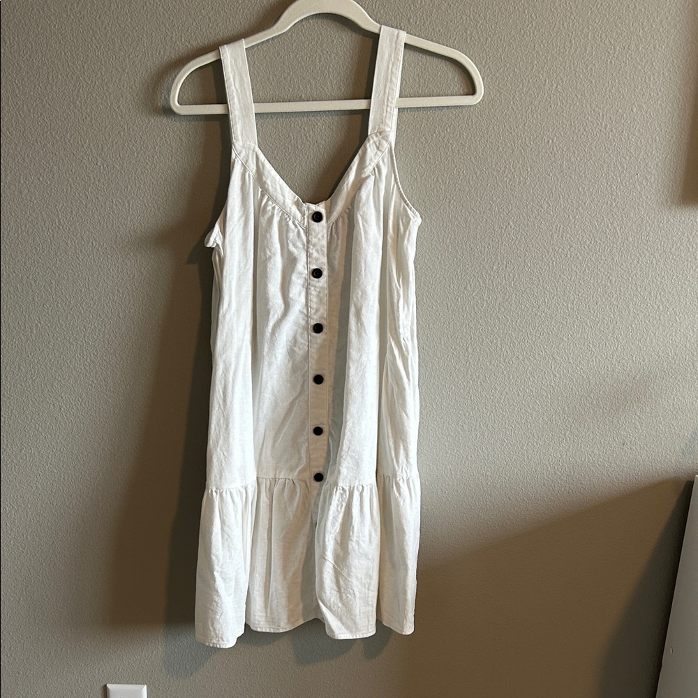 J. Crew White Button-Down Mini Dress